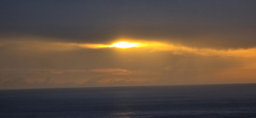 Sonnenuntergang bei Regen